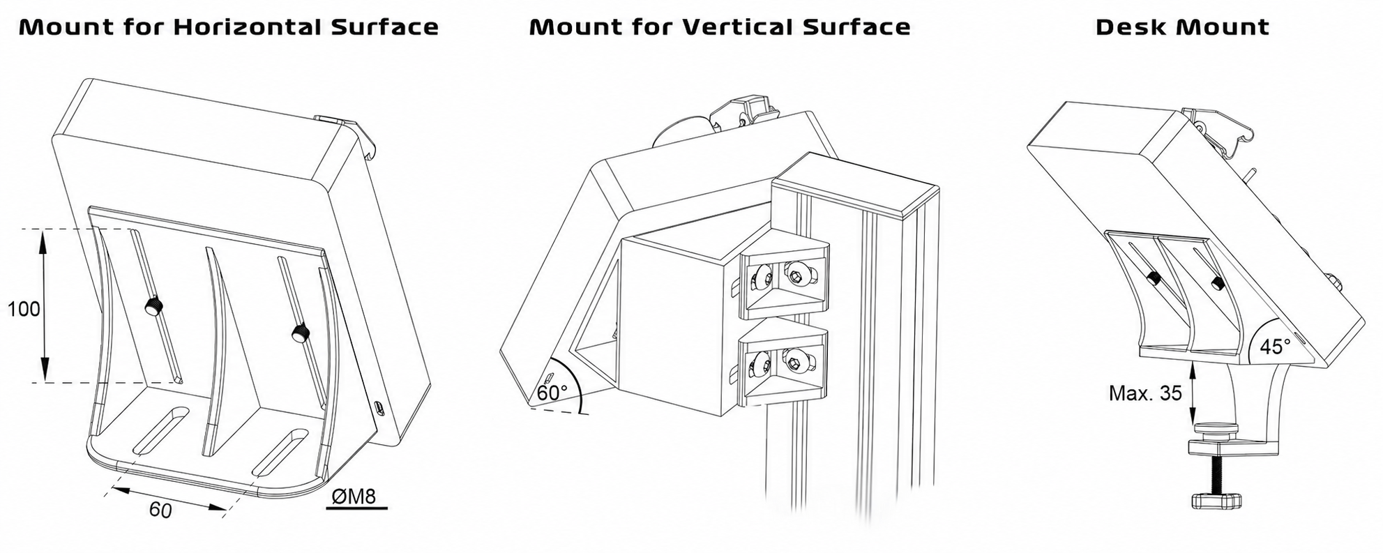 Simulator Button Box Medium - Mounts